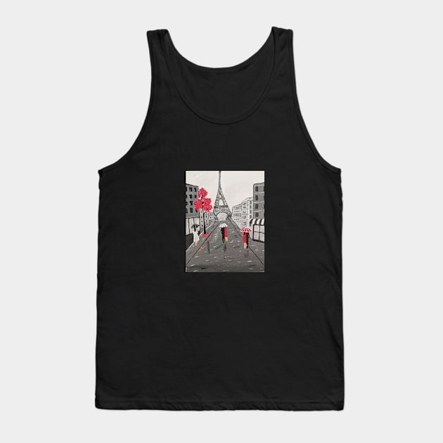 Paris Eiffel tower Tank Top by PaintstopbyNandini